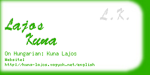 lajos kuna business card